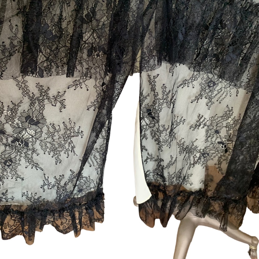 Lovely Alexa Chung Black Lace Tiered Off Shoulder Dress US 12 Party Wedding - Picture 8 of 10